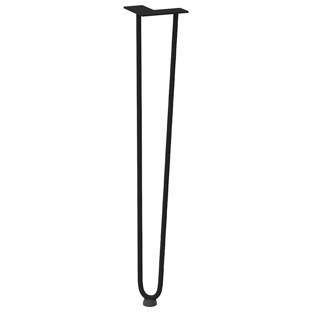Haarnadelpoten voor console tafel 4 st 72 cm massief staal zwart is nu te koop bij PeponiXL, paradijselijk wonen!