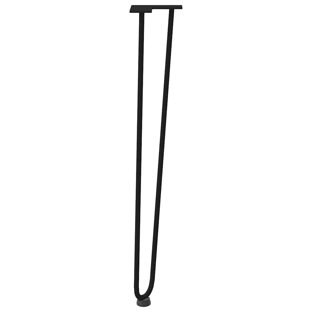 Haarnadelpoten voor console tafel 4 st 72 cm massief staal zwart is nu te koop bij PeponiXL, paradijselijk wonen!