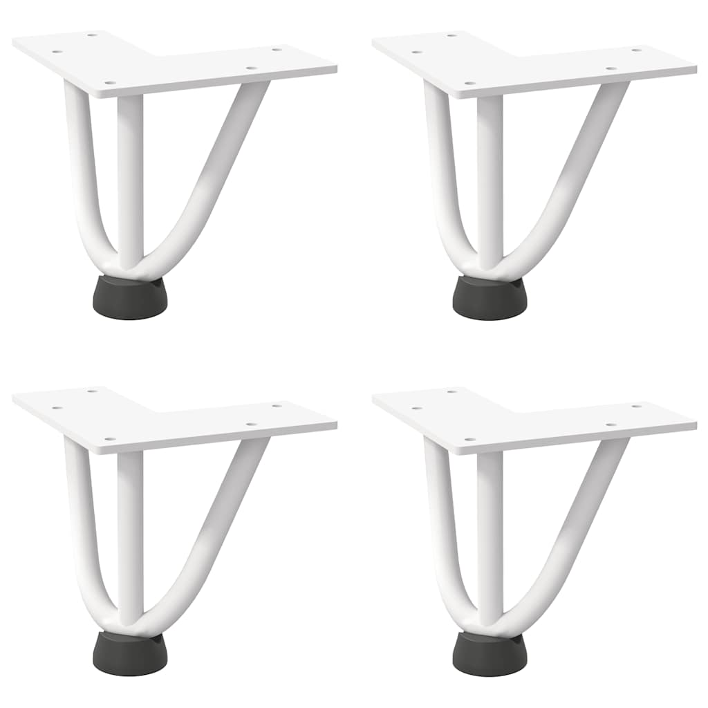 Haarnadelpoten voor Salontafel 4 st 10 cm massief staal wit is nu te koop bij PeponiXL, paradijselijk wonen!