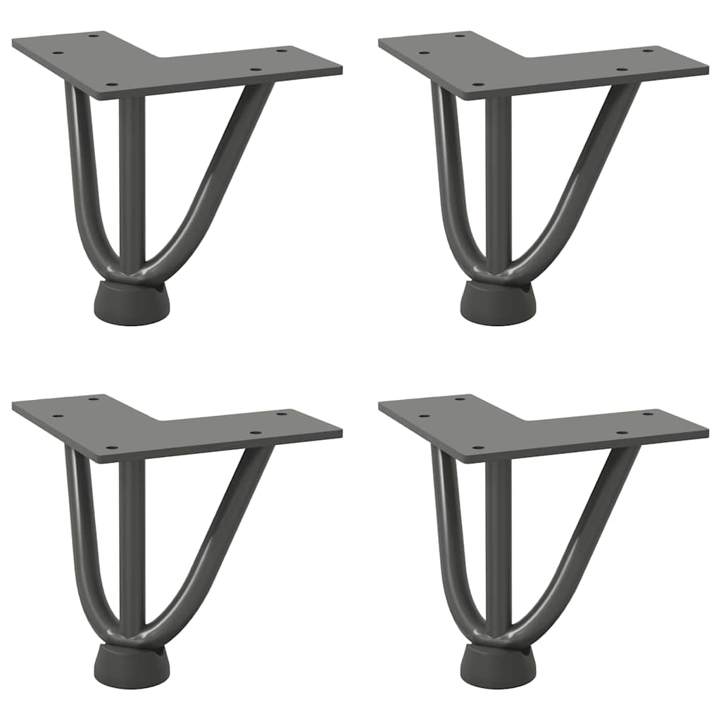 Haarnadelpoten voor Salontafel 4 st 10 cm massief staal antracietkleurig is nu te koop bij PeponiXL, paradijselijk wonen!
