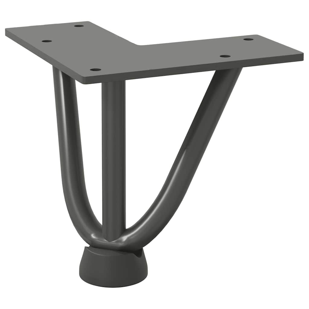 Haarnadelpoten voor Salontafel 4 st 10 cm massief staal antracietkleurig is nu te koop bij PeponiXL, paradijselijk wonen!