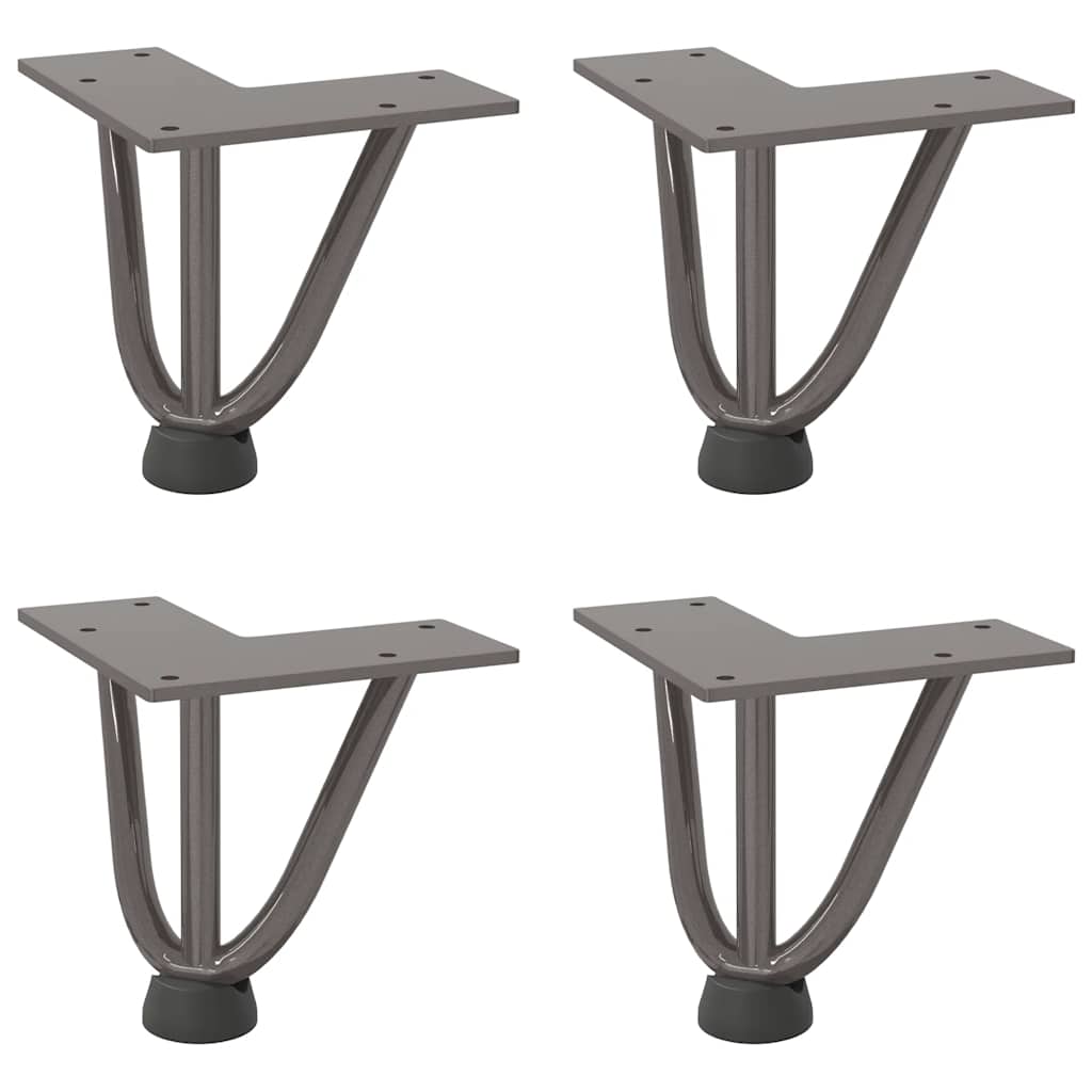 Haarnadelpoten voor Salontafel 4 st 10 cm massief staal naturel is nu te koop bij PeponiXL, paradijselijk wonen!