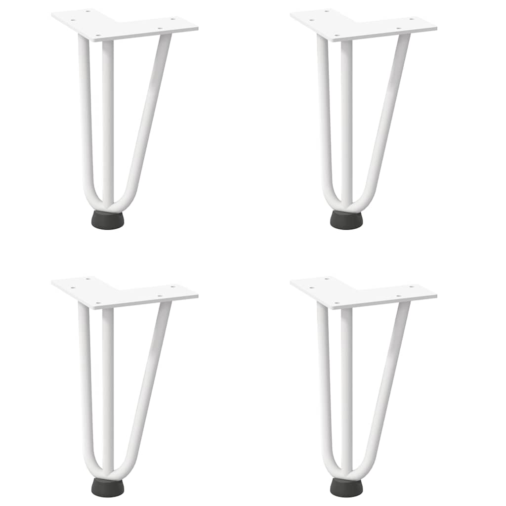 Haarnadelpoten voor Salontafel 4 st 20 cm massief staal wit is nu te koop bij PeponiXL, paradijselijk wonen!
