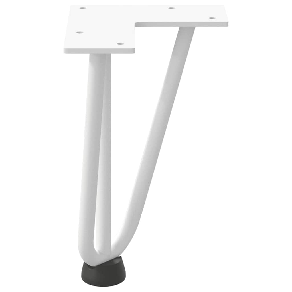 Haarnadelpoten voor Salontafel 4 st 20 cm massief staal wit is nu te koop bij PeponiXL, paradijselijk wonen!