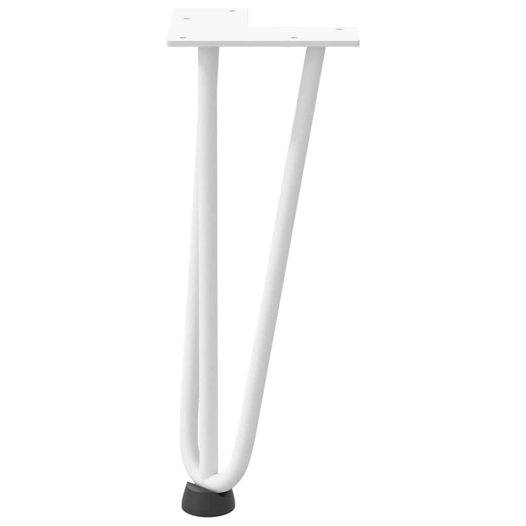 Haarnadelpoten voor Salontafel 4 st 30 cm massief staal wit is nu te koop bij PeponiXL, paradijselijk wonen!