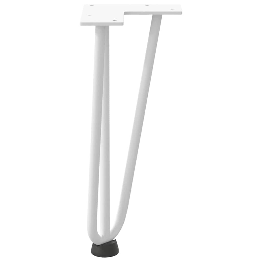 Haarnadelpoten voor Salontafel 4 st 30 cm massief staal wit is nu te koop bij PeponiXL, paradijselijk wonen!
