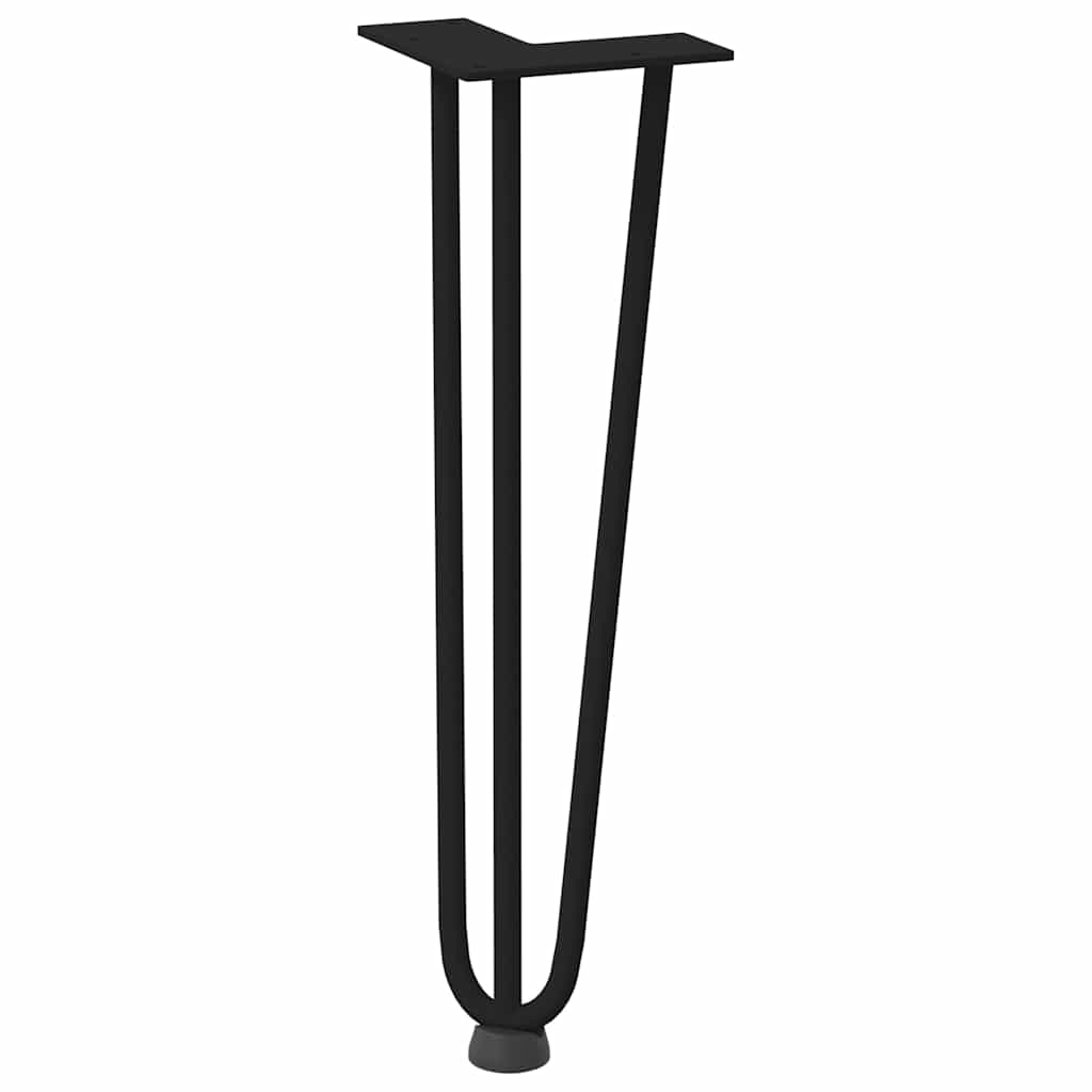 Haarnadelpoten voor Salontafel 4 st 42 cm massief staal zwart is nu te koop bij PeponiXL, paradijselijk wonen!