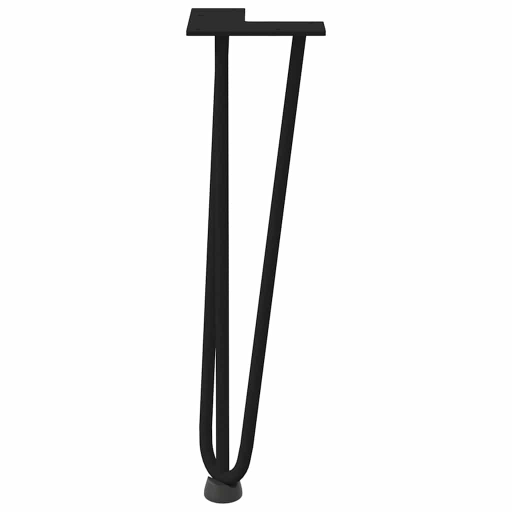 Haarnadelpoten voor Salontafel 4 st 42 cm massief staal zwart is nu te koop bij PeponiXL, paradijselijk wonen!