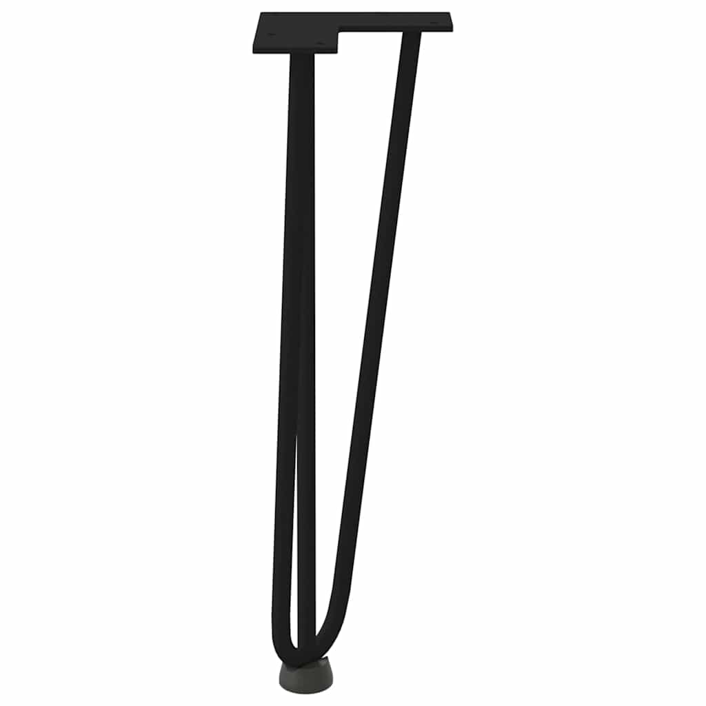 Haarnadelpoten voor Salontafel 4 st 42 cm massief staal zwart is nu te koop bij PeponiXL, paradijselijk wonen!