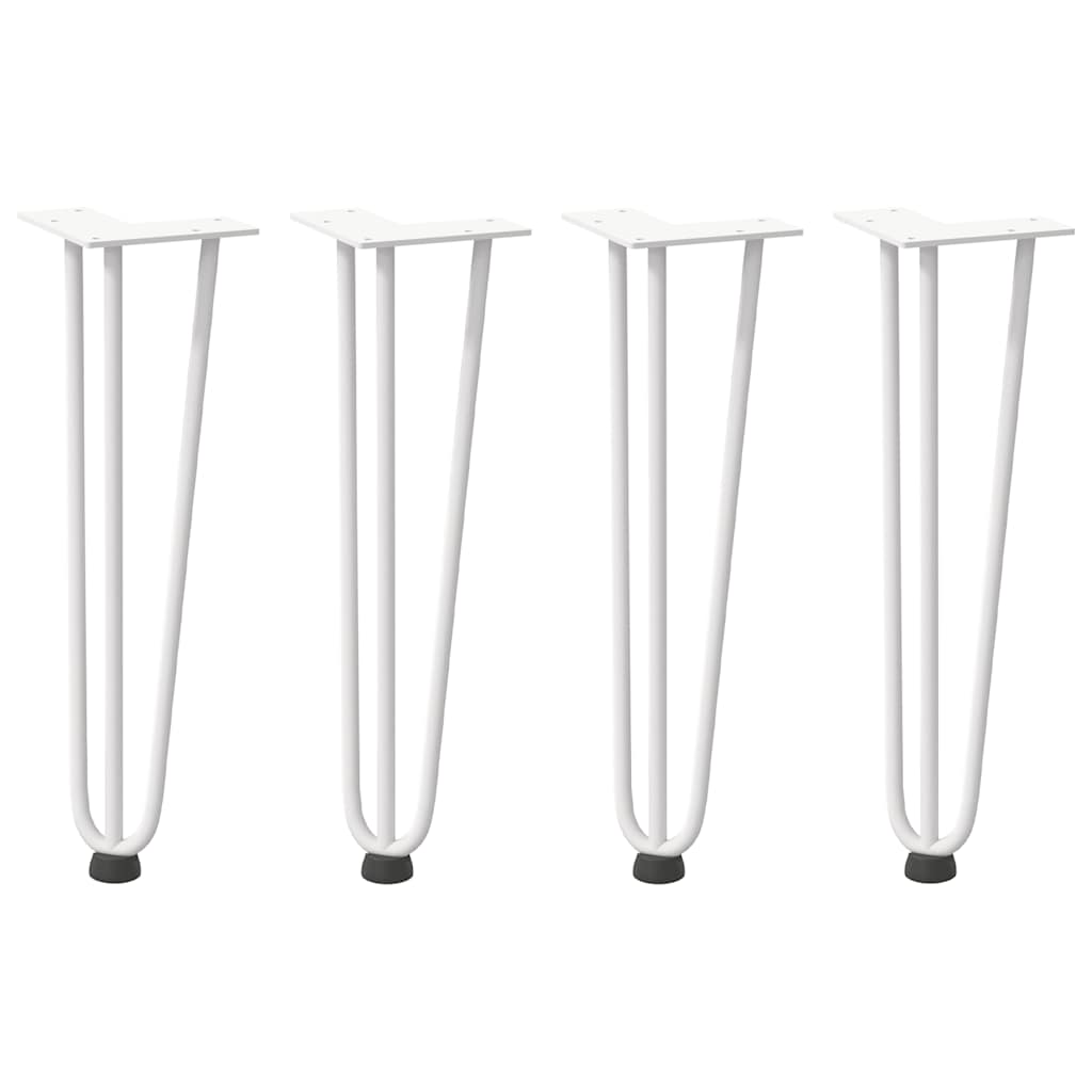 Haarnadelpoten voor Salontafel 4 st 42 cm massief staal wit is nu te koop bij PeponiXL, paradijselijk wonen!