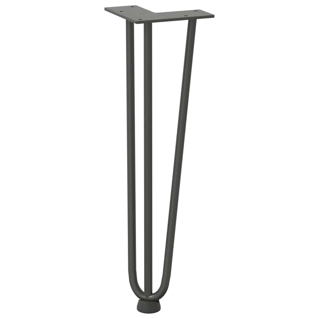 Haarnadelpoten voor Salontafel 4 st 42 cm massief staal antracietkleurig is nu te koop bij PeponiXL, paradijselijk wonen!