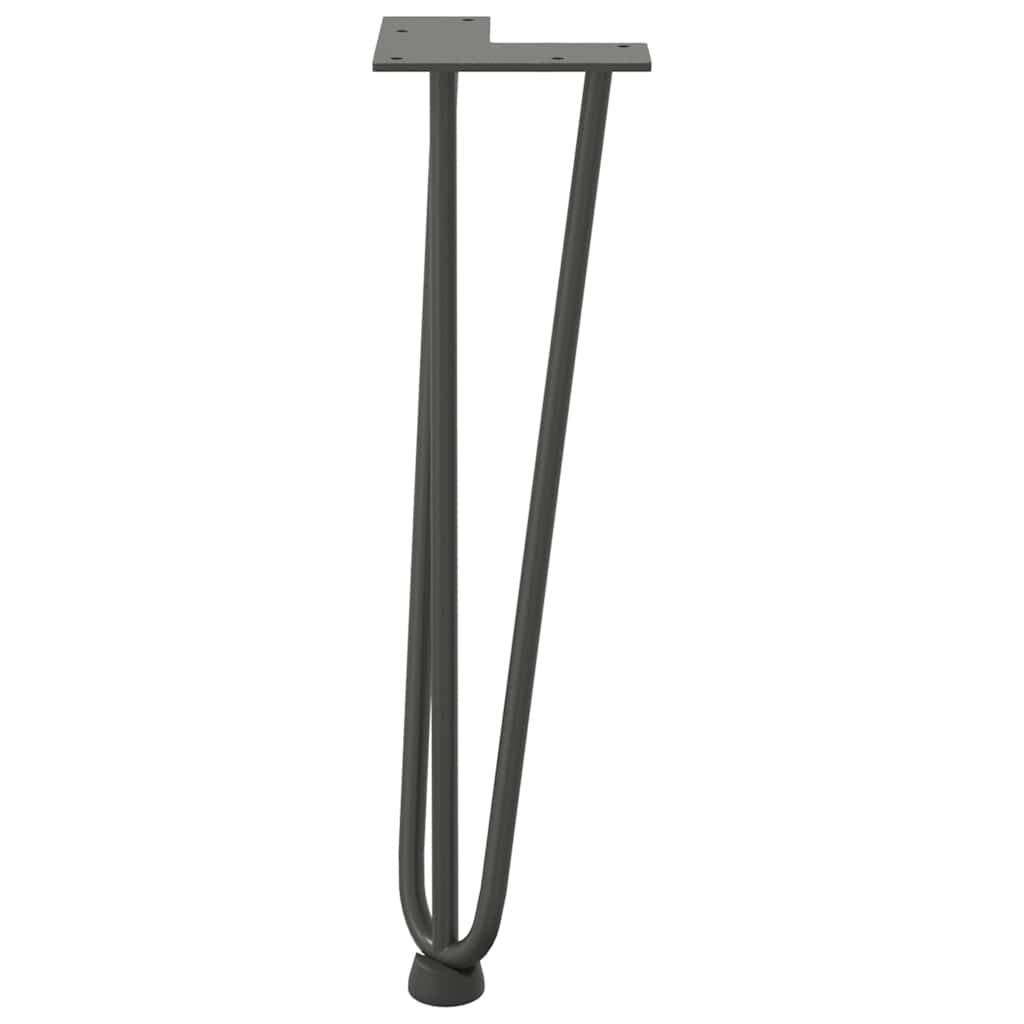 Haarnadelpoten voor Salontafel 4 st 42 cm massief staal antracietkleurig is nu te koop bij PeponiXL, paradijselijk wonen!