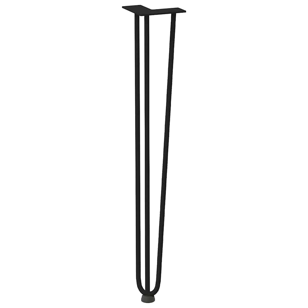 Haarnadelpoten voor console tafel 4 st 72 cm massief staal zwart is nu te koop bij PeponiXL, paradijselijk wonen!