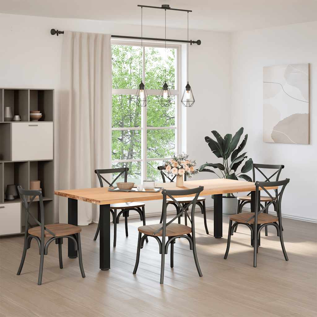 Console tafelpoten 4 st 72-74 cm staal zwart is nu te koop bij PeponiXL, paradijselijk wonen!