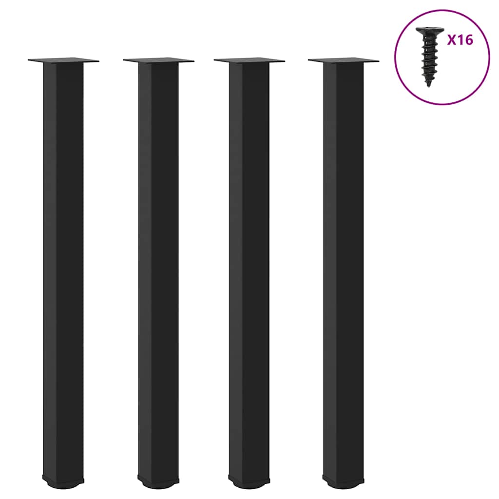 Bartafelpoten 4 st 110-112 cm staal zwart is nu te koop bij PeponiXL, paradijselijk wonen!