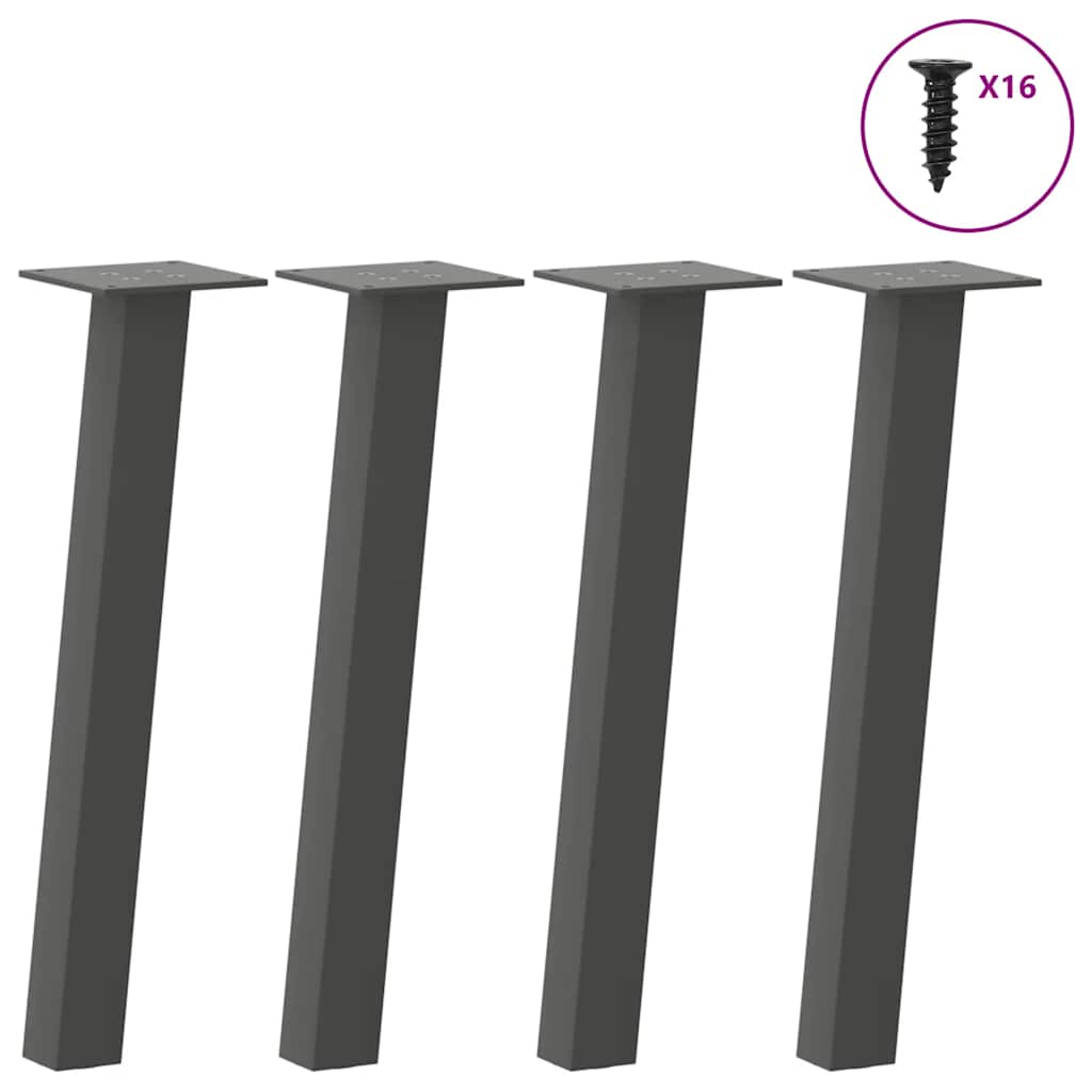 Salontafelpoten 4 st 30 cm staal antraciet is nu te koop bij PeponiXL, paradijselijk wonen!