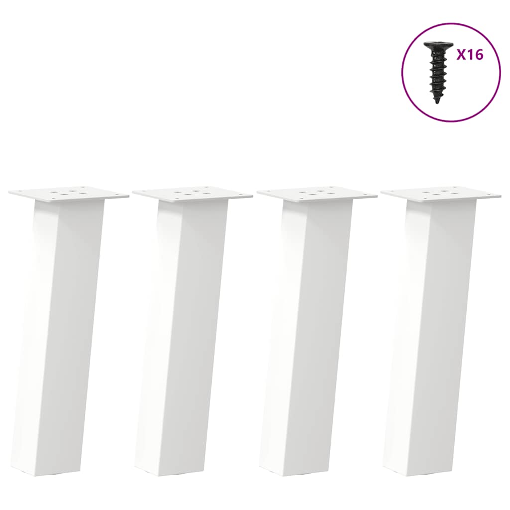 Salontafelpoten 4 st 30 cm staal wit is nu te koop bij PeponiXL, paradijselijk wonen!