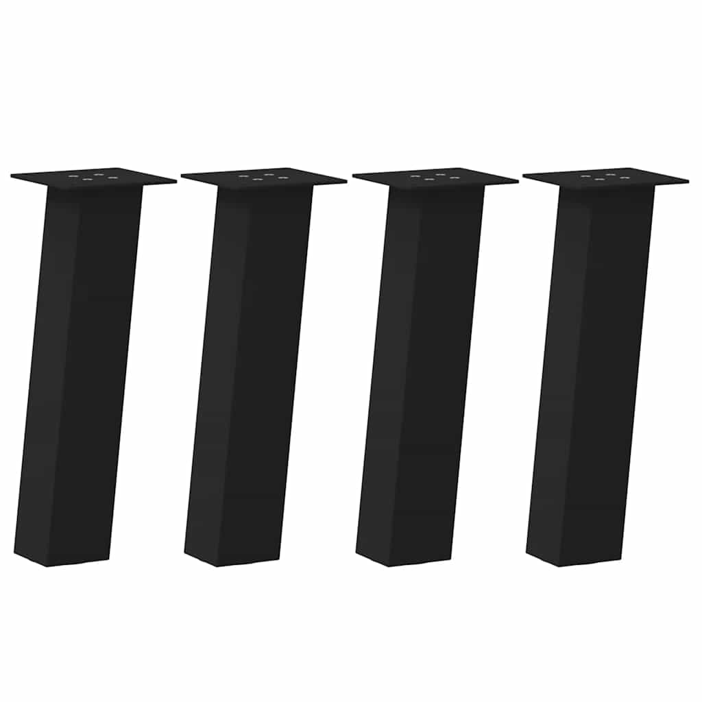 Salontafelpoten 4 st 42 cm staal zwart is nu te koop bij PeponiXL, paradijselijk wonen!