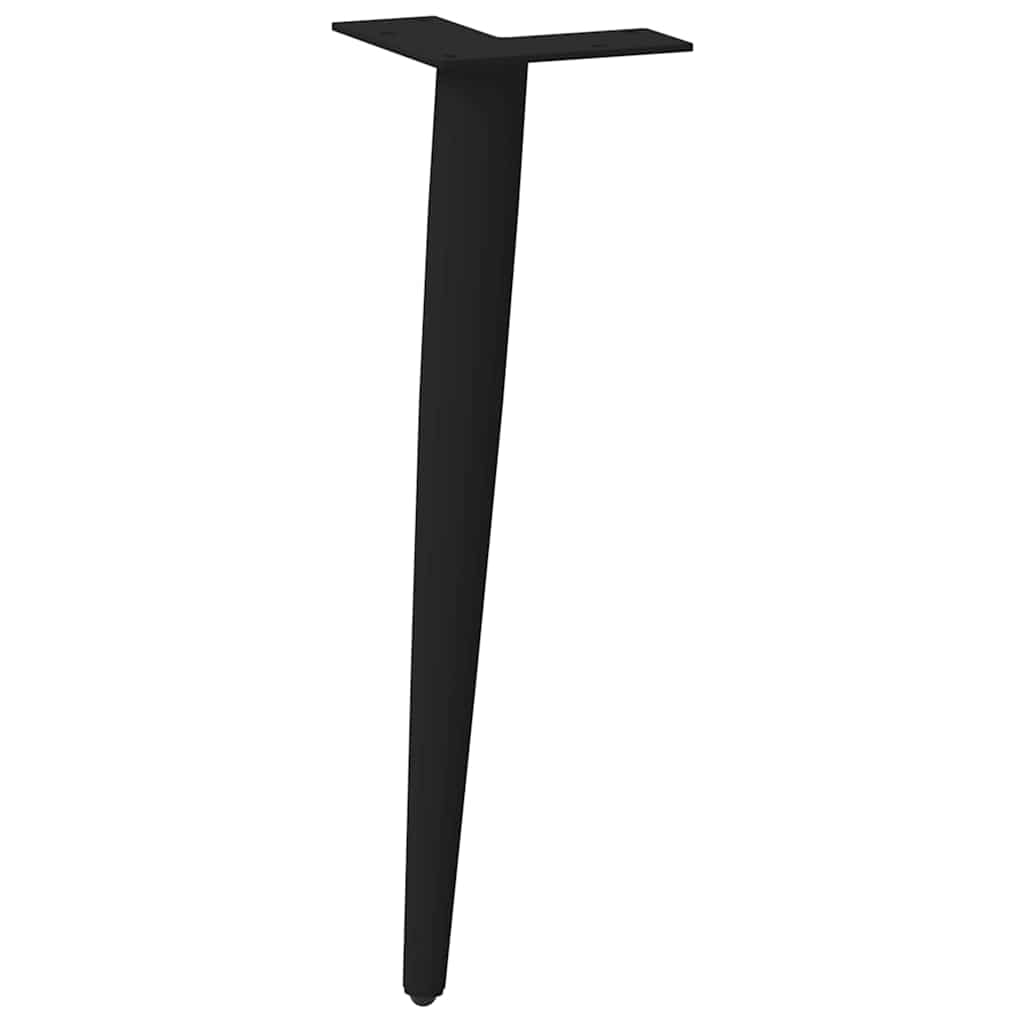Salontafelpoten conische vorm 4 st 30-31 cm staal zwart is nu te koop bij PeponiXL, paradijselijk wonen!