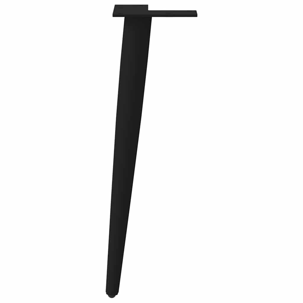 Salontafelpoten conische vorm 4 st 30-31 cm staal zwart is nu te koop bij PeponiXL, paradijselijk wonen!