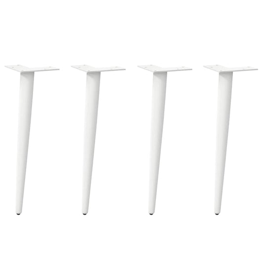 Salontafelpoten conische vorm 4 st 30-31 cm staal wit is nu te koop bij PeponiXL, paradijselijk wonen!
