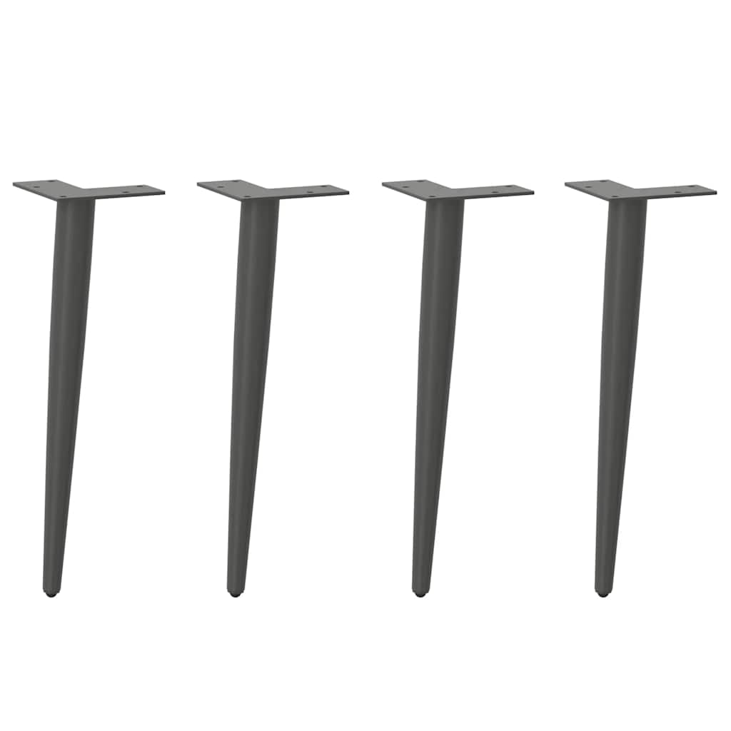 Salontafelpoten conische vorm 4 st 30-31 cm staal antraciet is nu te koop bij PeponiXL, paradijselijk wonen!