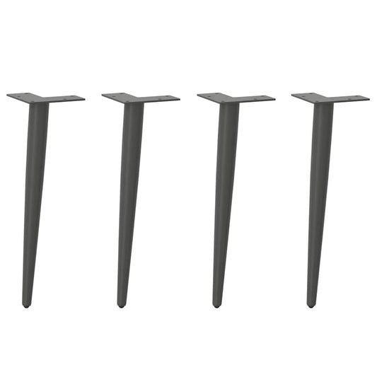 Salontafelpoten conische vorm 4 st 30-31 cm staal antraciet is nu te koop bij PeponiXL, paradijselijk wonen!