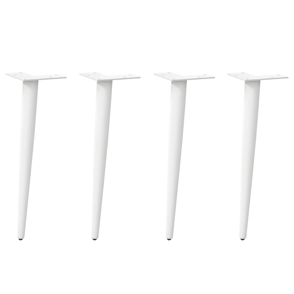 Salontafelpoten conische vorm 4 st 42-43 cm staal wit is nu te koop bij PeponiXL, paradijselijk wonen!