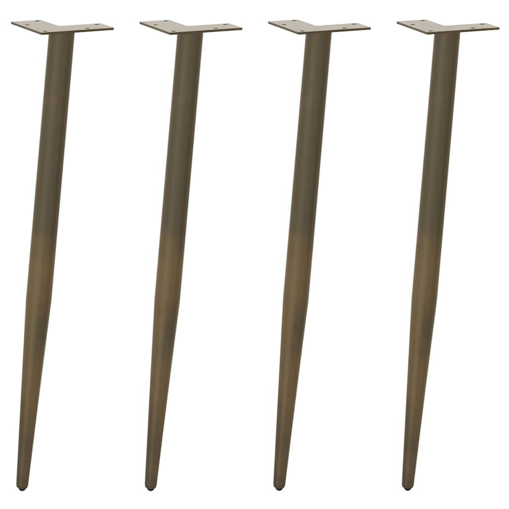 Console tafelpoten conische vorm 4 st 72-73 cm staal naturel is nu te koop bij PeponiXL, paradijselijk wonen!