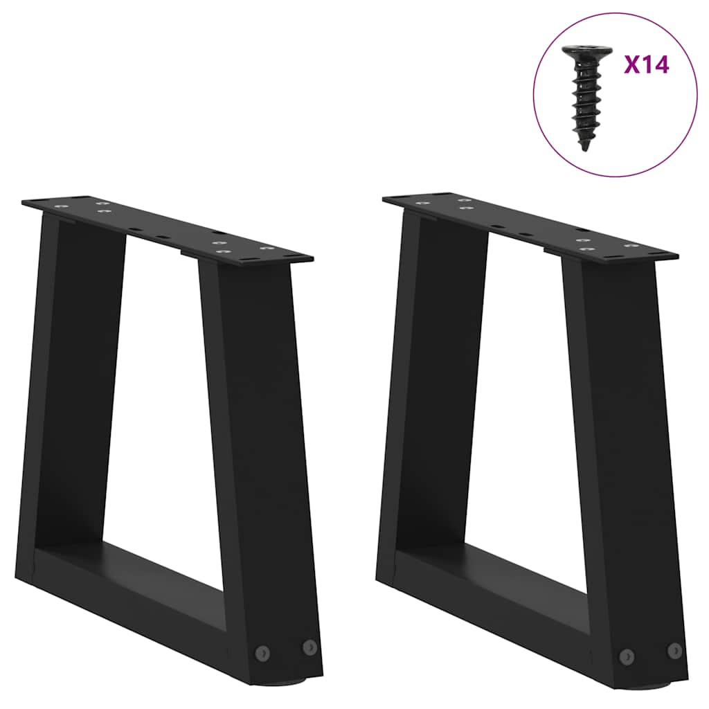 Salontafelpoten 2 st V-vormig 40x(30-31,3) cm staal zwart is nu te koop bij PeponiXL, paradijselijk wonen!