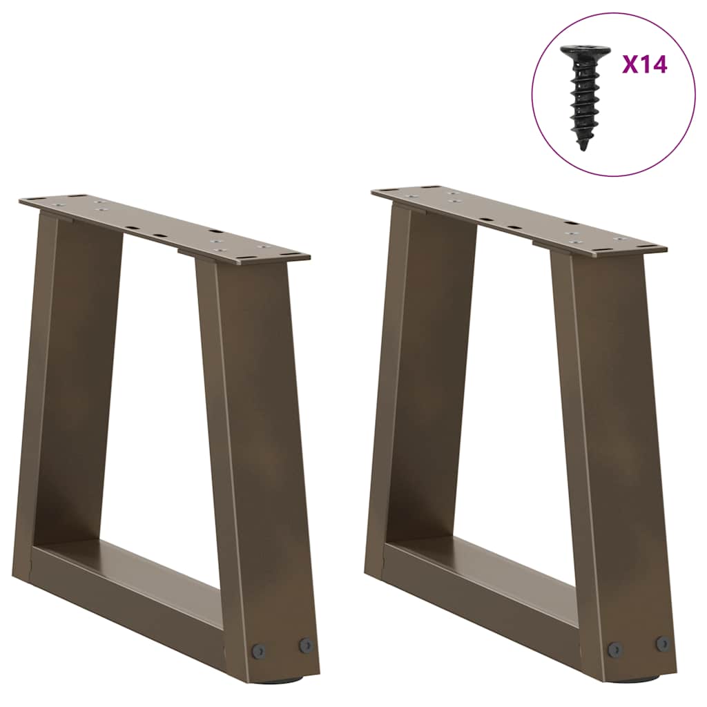 Salontafelpoten 2 st V-vormig 40x(30-31,3) cm staal naturel is nu te koop bij PeponiXL, paradijselijk wonen!