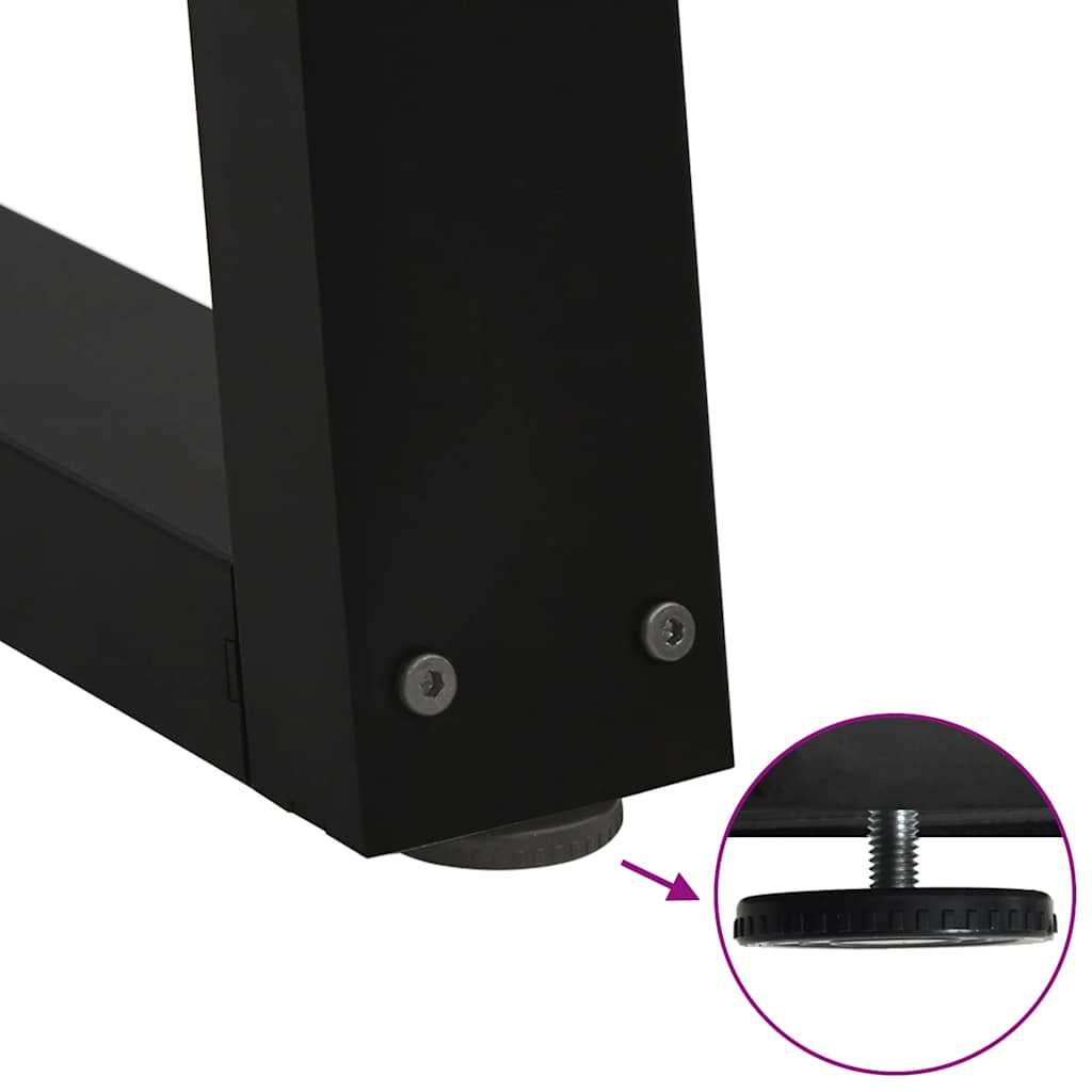 Salontafelpoten 2 st V-vormig 50x(30-31,3) cm staal zwart is nu te koop bij PeponiXL, paradijselijk wonen!