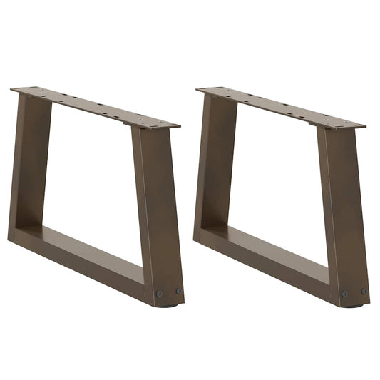 Salontafelpoten 2 st V-vormig 50x(30-31,3) cm staal naturel is nu te koop bij PeponiXL, paradijselijk wonen!