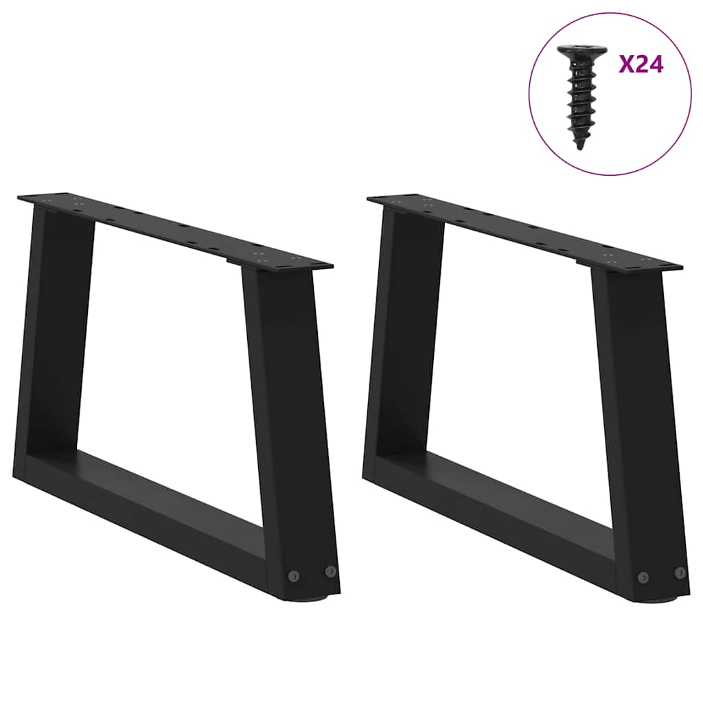 Salontafelpoten 2 st V-vormig 60x(30-31,3) cm staal zwart is nu te koop bij PeponiXL, paradijselijk wonen!