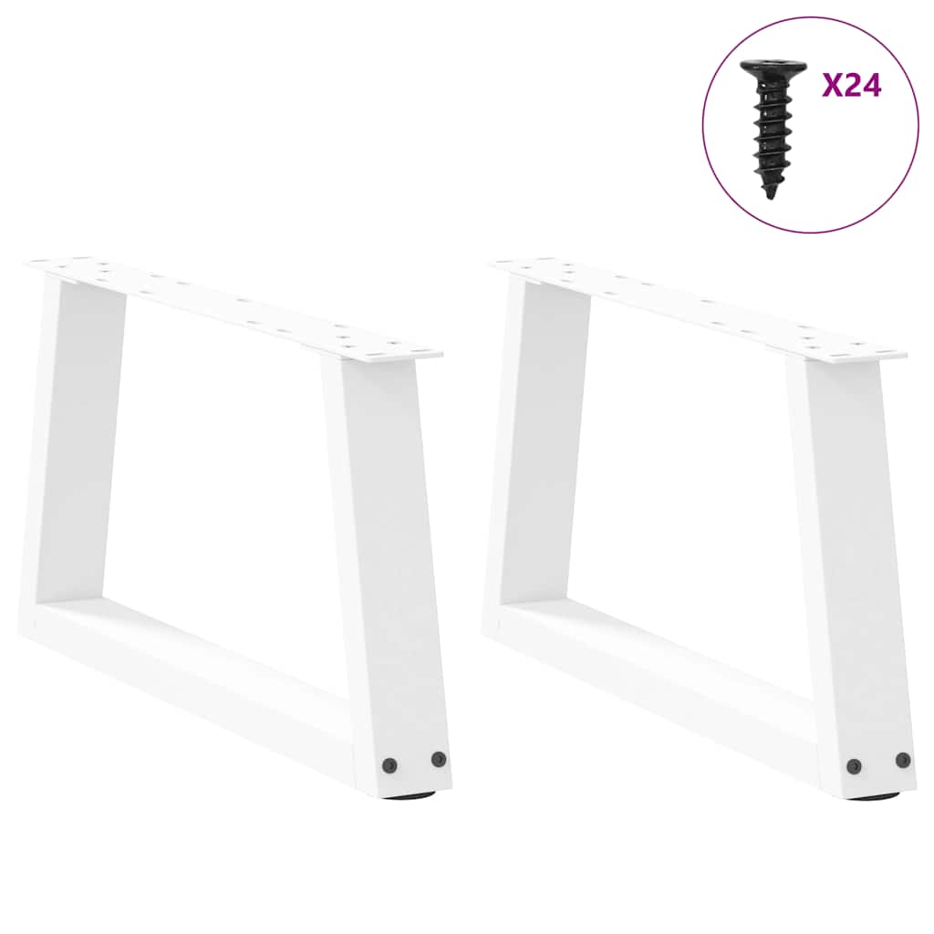 Salontafelpoten 2 st V-vormig 60x(30-31,3) cm staal wit is nu te koop bij PeponiXL, paradijselijk wonen!