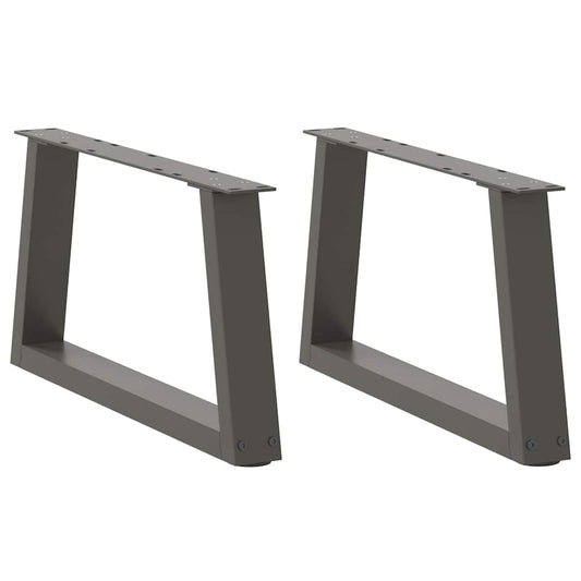 Salontafelpoten 2 st V-vormig 60x(30-31,3) cm staal antraciet is nu te koop bij PeponiXL, paradijselijk wonen!
