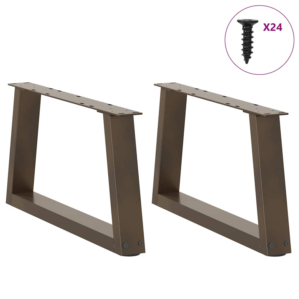 Salontafelpoten 2 st V-vormig 60x(30-31,3) cm staal naturel is nu te koop bij PeponiXL, paradijselijk wonen!