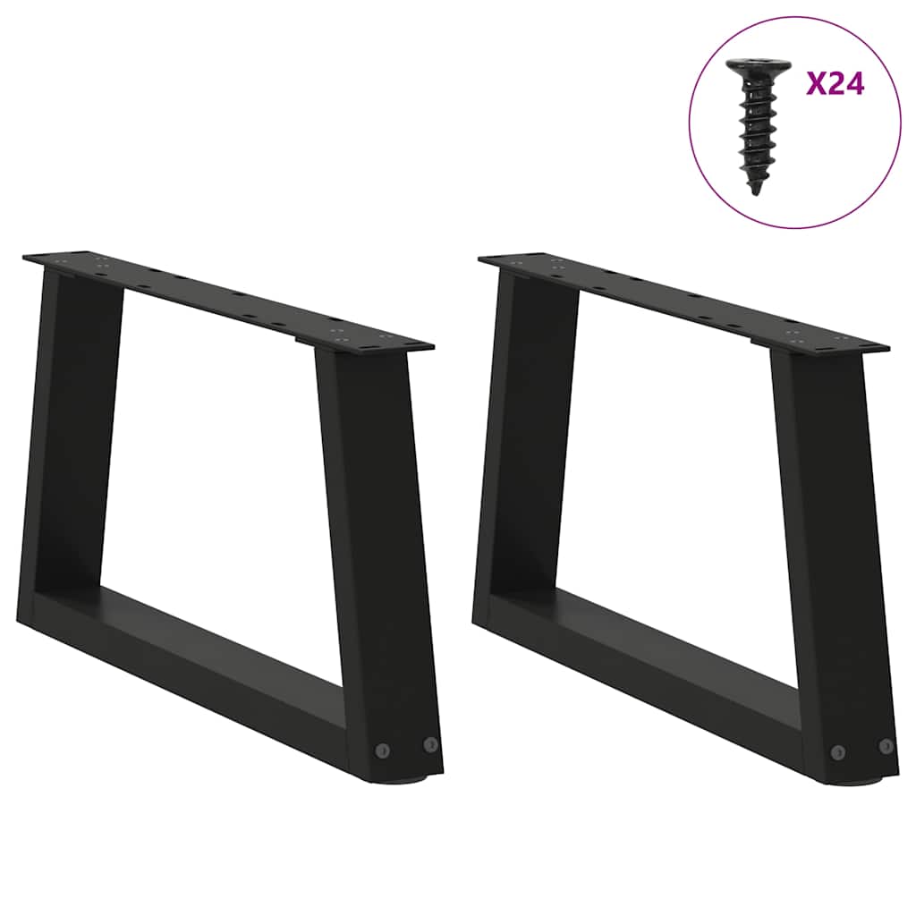 Salontafelpoten 2 st V-vormig 70x(30-31,3) cm staal zwart is nu te koop bij PeponiXL, paradijselijk wonen!