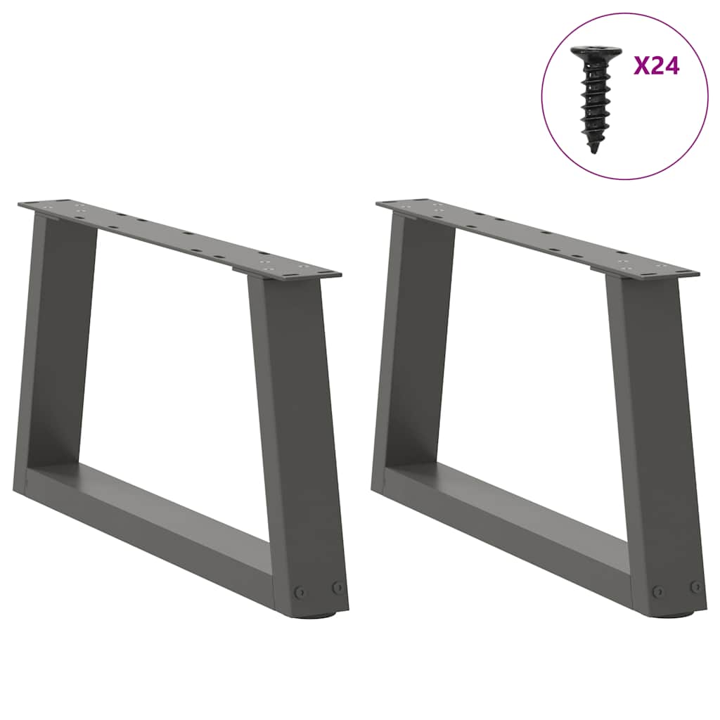Salontafelpoten 2 st V-vormig 70x(30-31,3) cm staal antraciet is nu te koop bij PeponiXL, paradijselijk wonen!