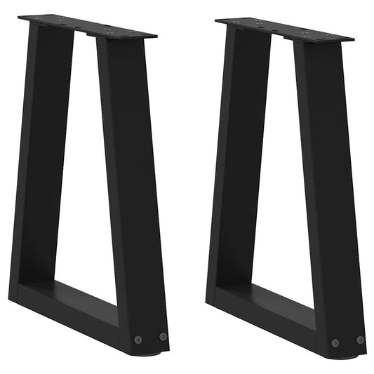Salontafelpoten 2 st V-vormig 28x(42-43,3) cm staal zwart is nu te koop bij PeponiXL, paradijselijk wonen!
