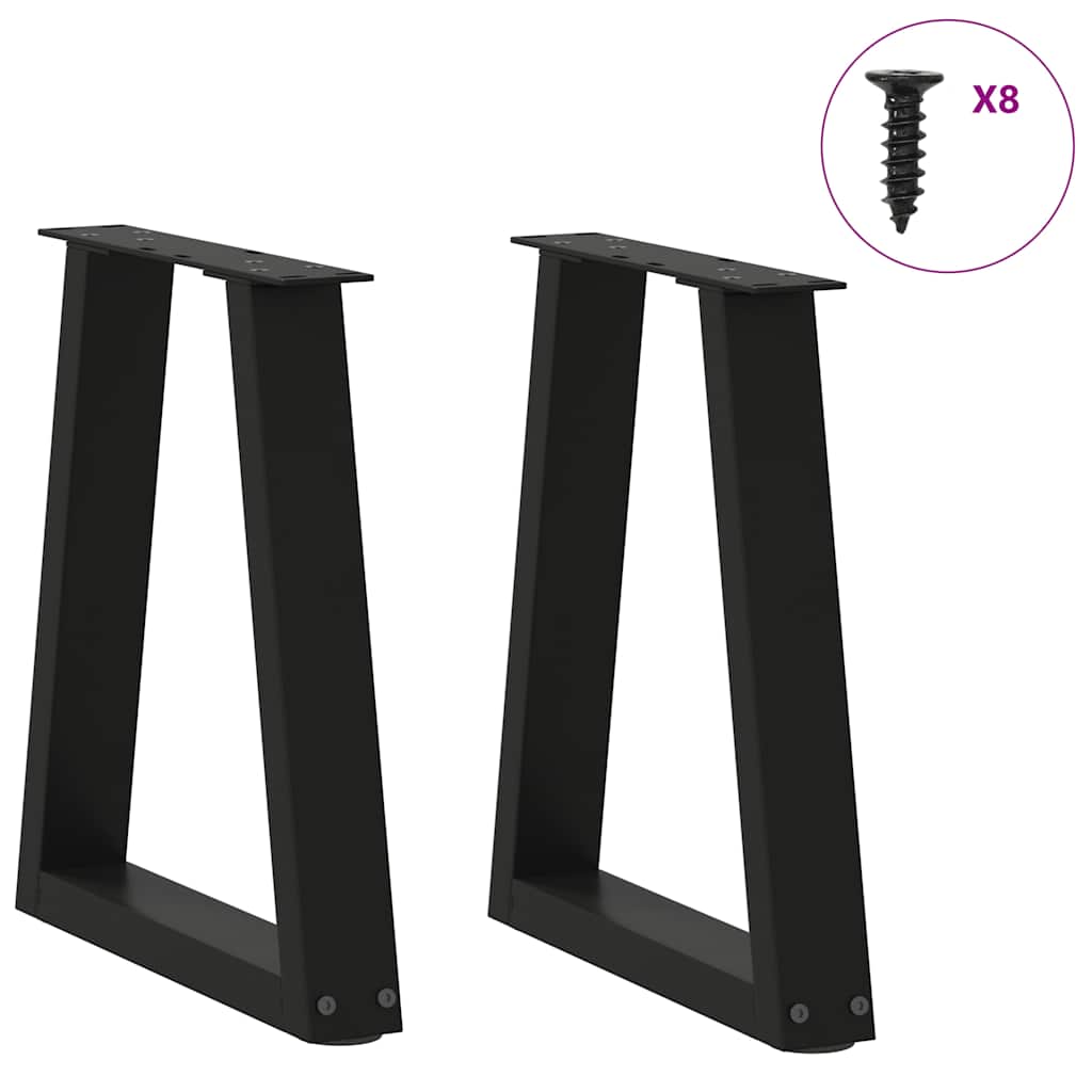 Salontafelpoten 2 st V-vormig 28x(42-43,3) cm staal zwart is nu te koop bij PeponiXL, paradijselijk wonen!