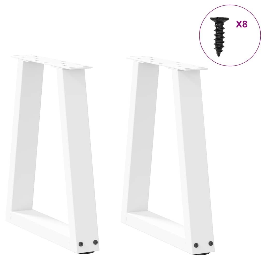 Salontafelpoten 2 st V-vormig 28x(42-43,3) cm staal wit is nu te koop bij PeponiXL, paradijselijk wonen!
