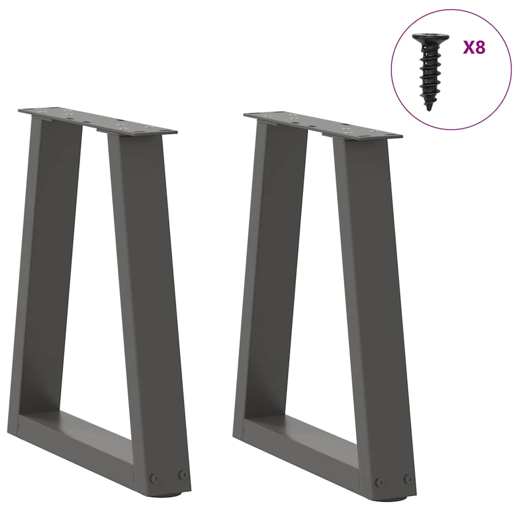 Salontafelpoten 2 st V-vormig 28x(42-43,3) cm staal antraciet is nu te koop bij PeponiXL, paradijselijk wonen!