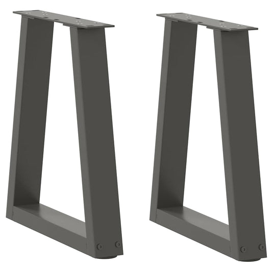 Salontafelpoten 2 st V-vormig 38x(42-43,3) cm staal antraciet is nu te koop bij PeponiXL, paradijselijk wonen!
