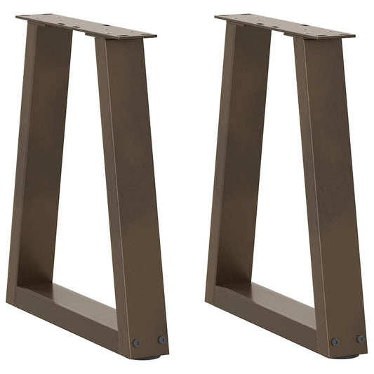 Salontafelpoten 2 st V-vormig 38x(42-43,3) cm staal naturel is nu te koop bij PeponiXL, paradijselijk wonen!