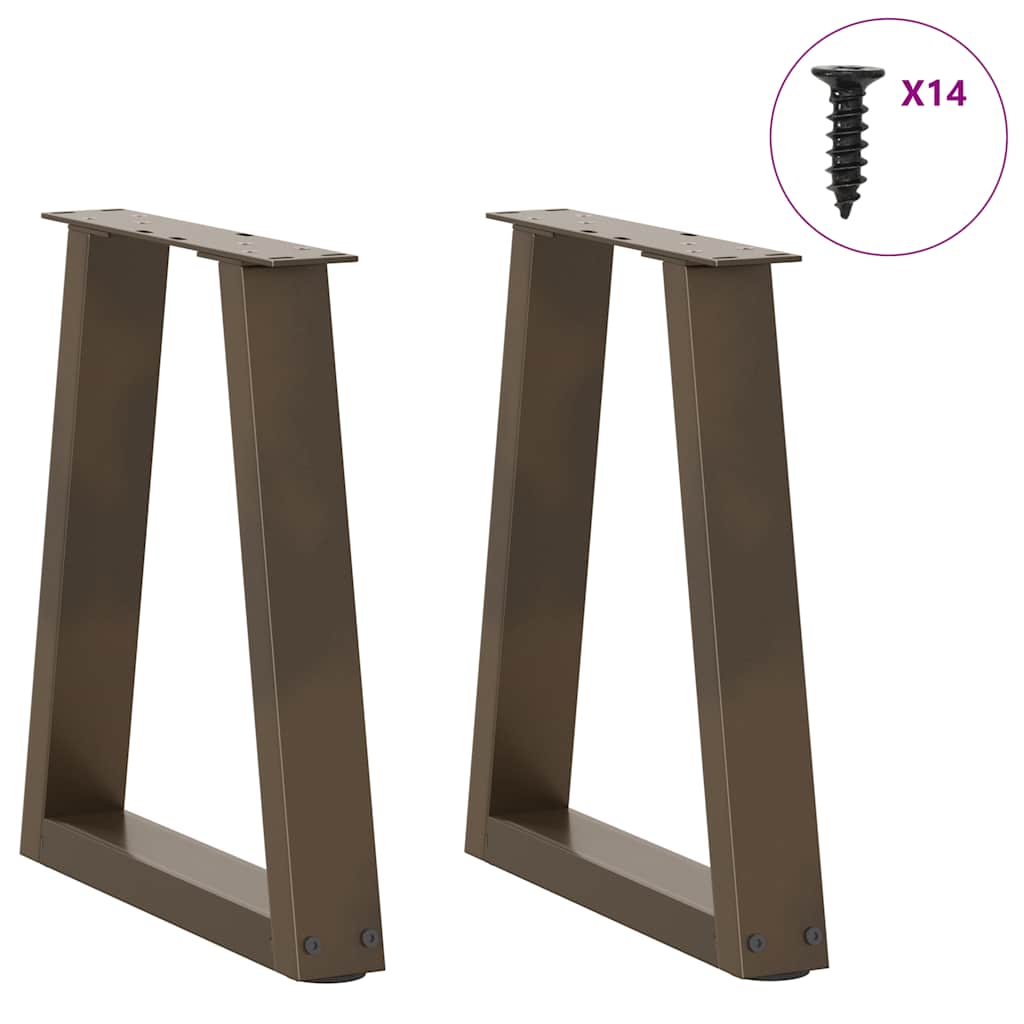 Salontafelpoten 2 st V-vormig 38x(42-43,3) cm staal naturel is nu te koop bij PeponiXL, paradijselijk wonen!