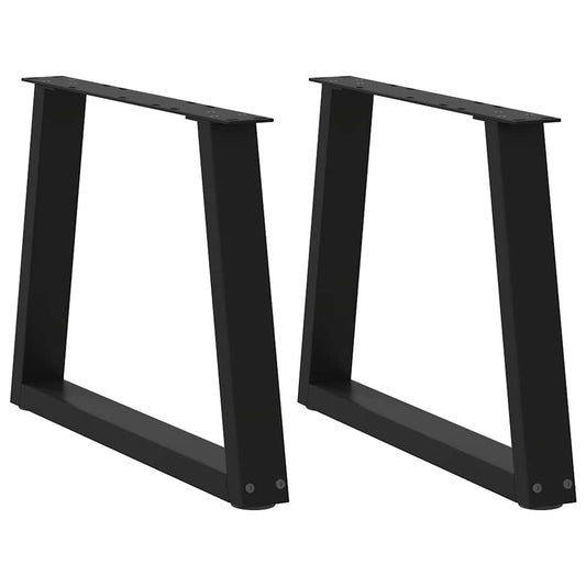 Salontafelpoten 2 st V-vormig 50x(42-43,3) cm staal zwart is nu te koop bij PeponiXL, paradijselijk wonen!