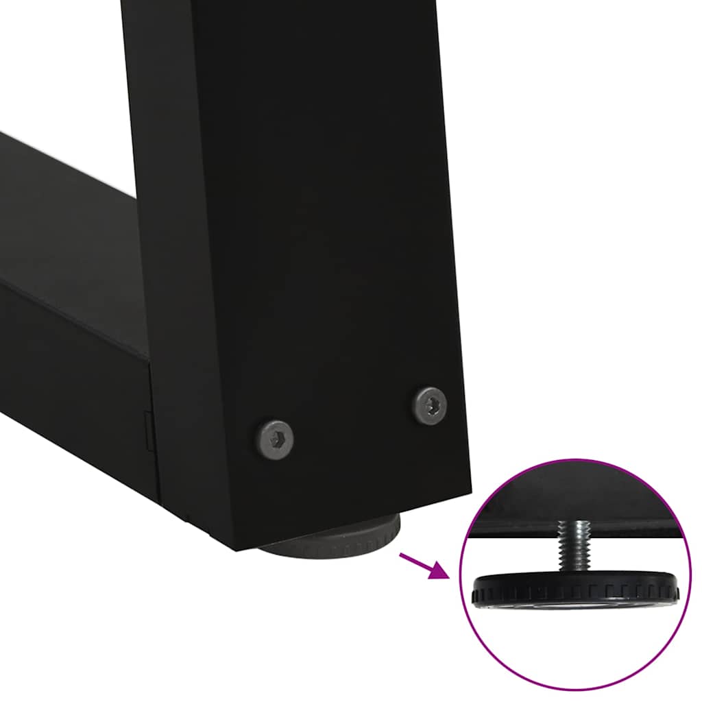 Salontafelpoten 2 st V-vormig 50x(42-43,3) cm staal zwart is nu te koop bij PeponiXL, paradijselijk wonen!