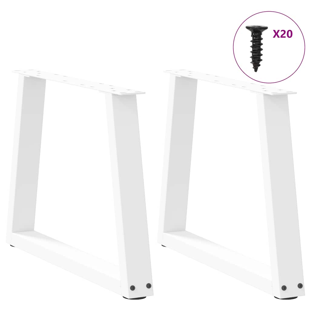 Salontafelpoten 2 st V-vormig 50x(42-43,3) cm staal wit is nu te koop bij PeponiXL, paradijselijk wonen!