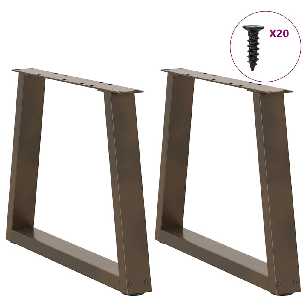 Salontafelpoten 2 st V-vormig 50x(42-43,3) cm staal naturel is nu te koop bij PeponiXL, paradijselijk wonen!